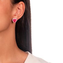 Brinco Infantil Coração Rosa