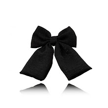 Laço de Cabelo Cetim Preto